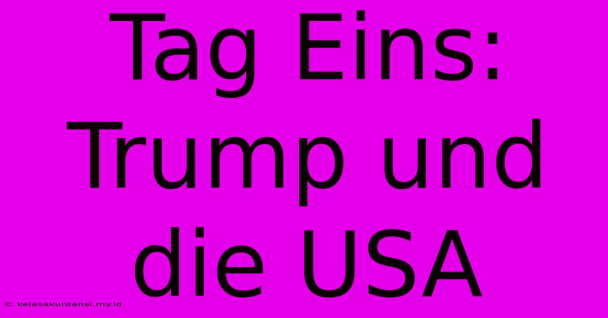 Tag Eins: Trump Und Die USA