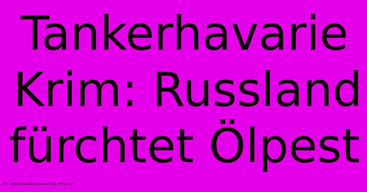 Tankerhavarie Krim: Russland Fürchtet Ölpest