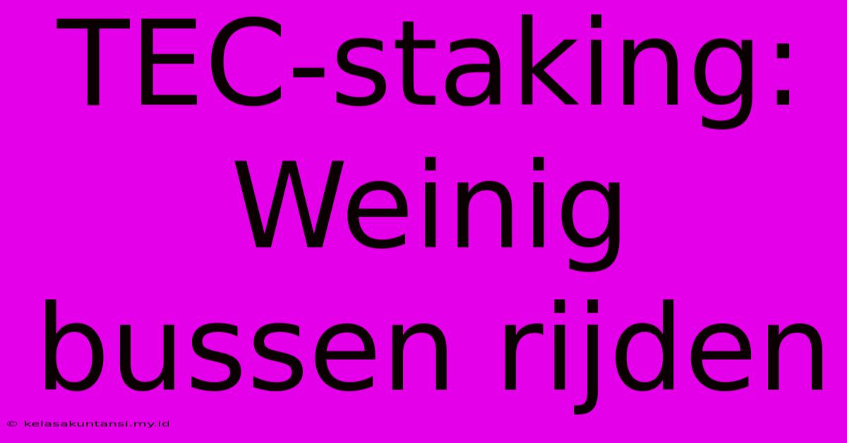 TEC-staking: Weinig Bussen Rijden