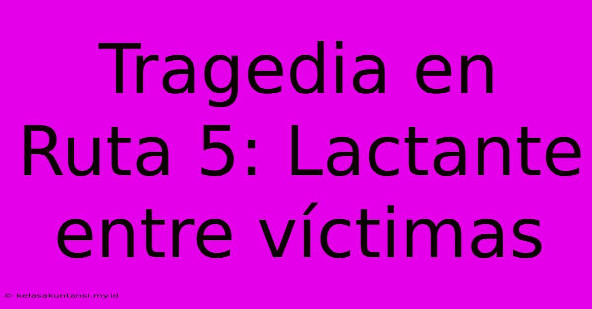 Tragedia En Ruta 5: Lactante Entre Víctimas