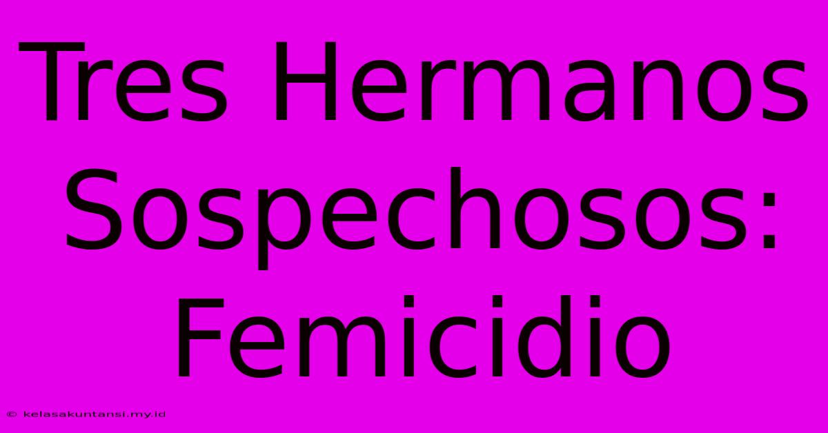 Tres Hermanos Sospechosos: Femicidio