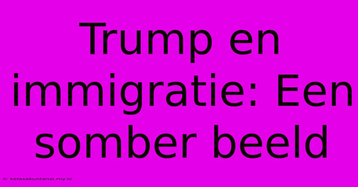 Trump En Immigratie: Een Somber Beeld