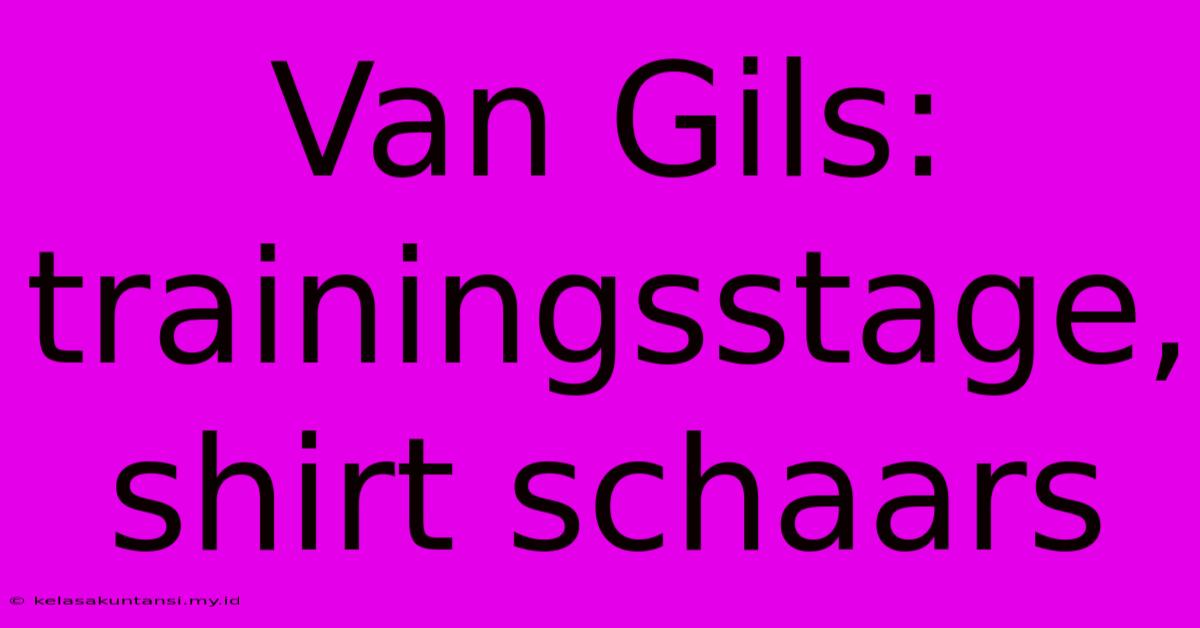 Van Gils: Trainingsstage, Shirt Schaars