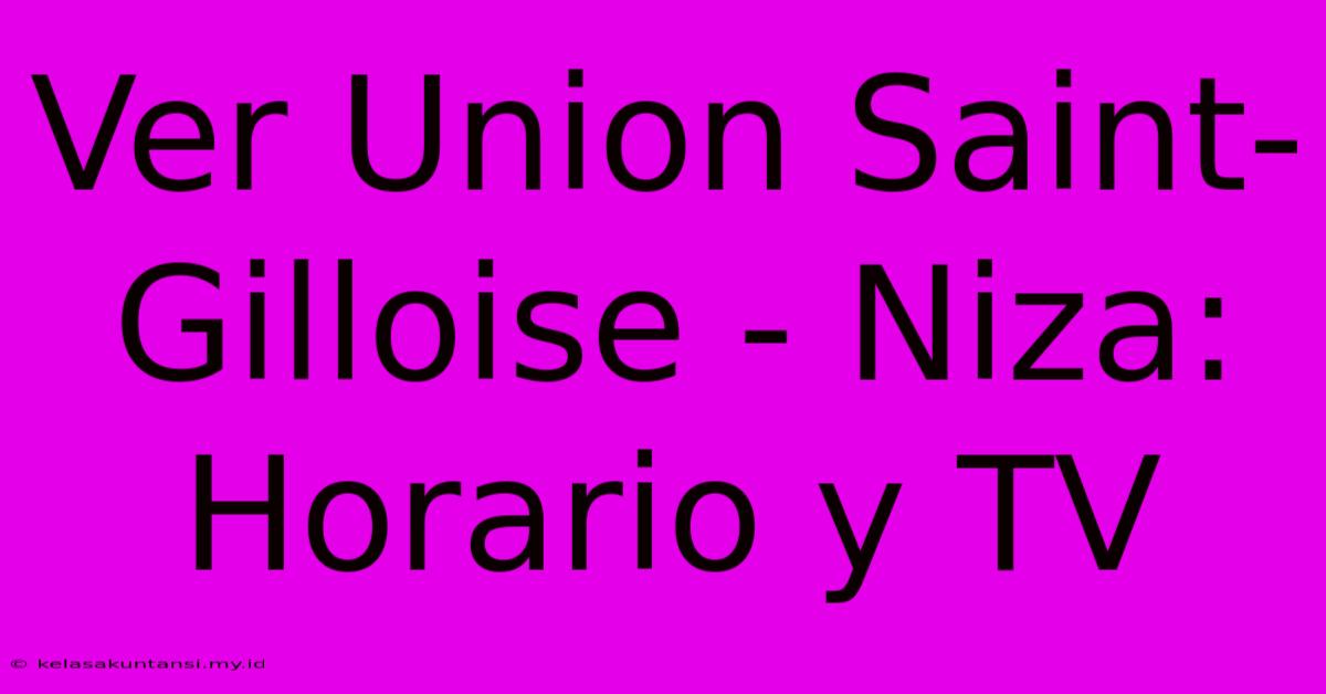 Ver Union Saint-Gilloise - Niza: Horario Y TV