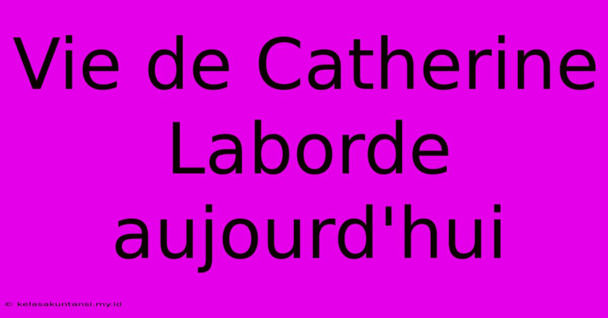 Vie De Catherine Laborde Aujourd'hui