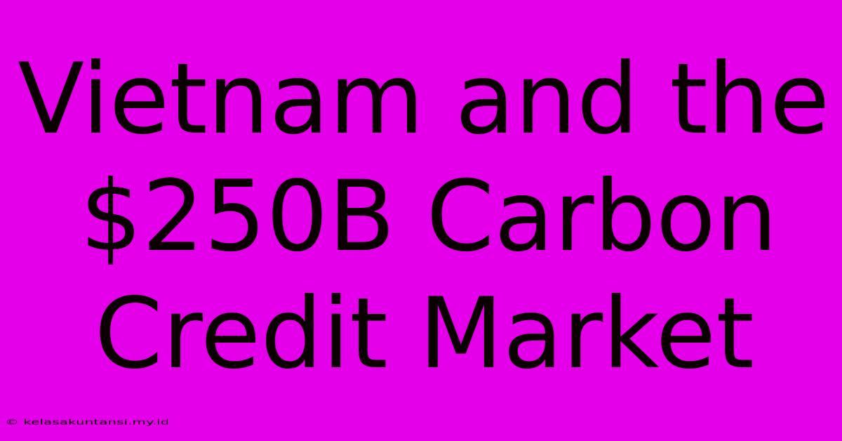 Vietnam And The $250B Carbon Credit Market