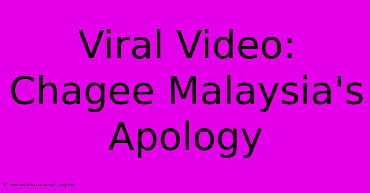 Viral Video: Chagee Malaysia's Apology