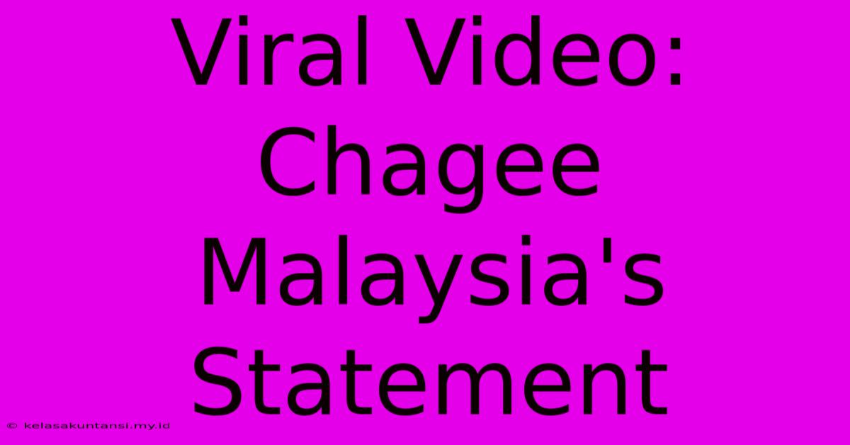 Viral Video: Chagee Malaysia's Statement