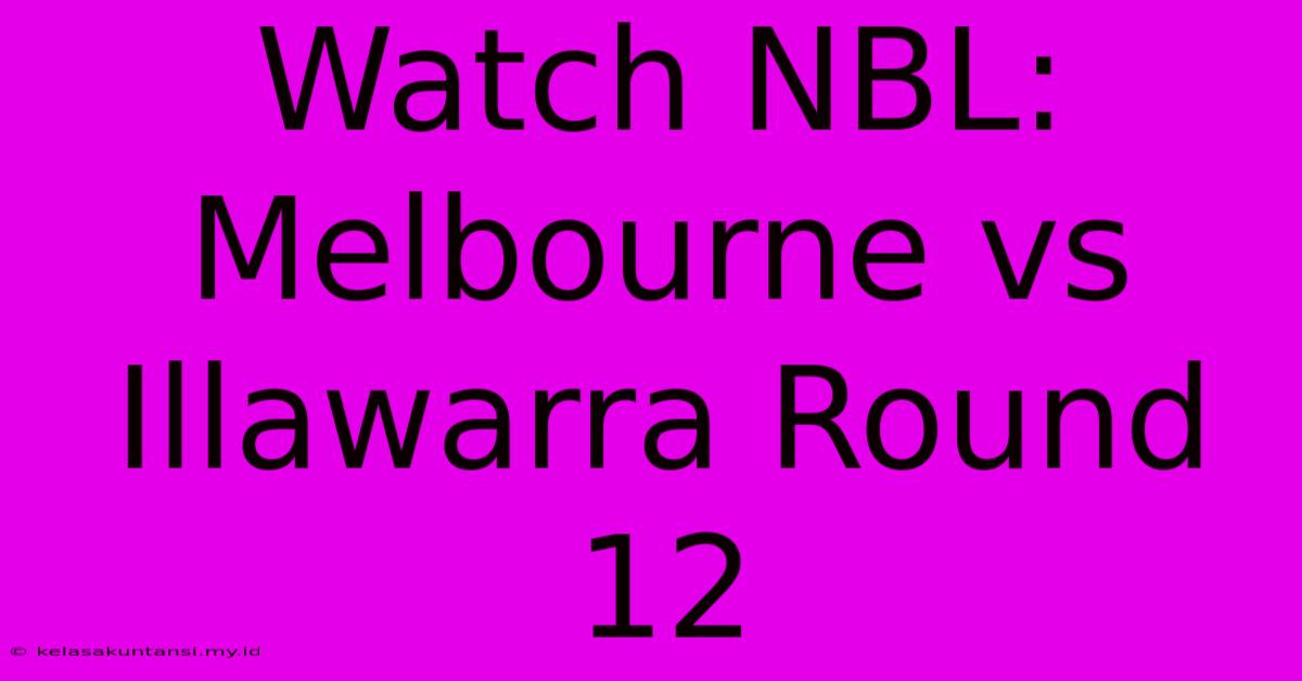 Watch NBL: Melbourne Vs Illawarra Round 12