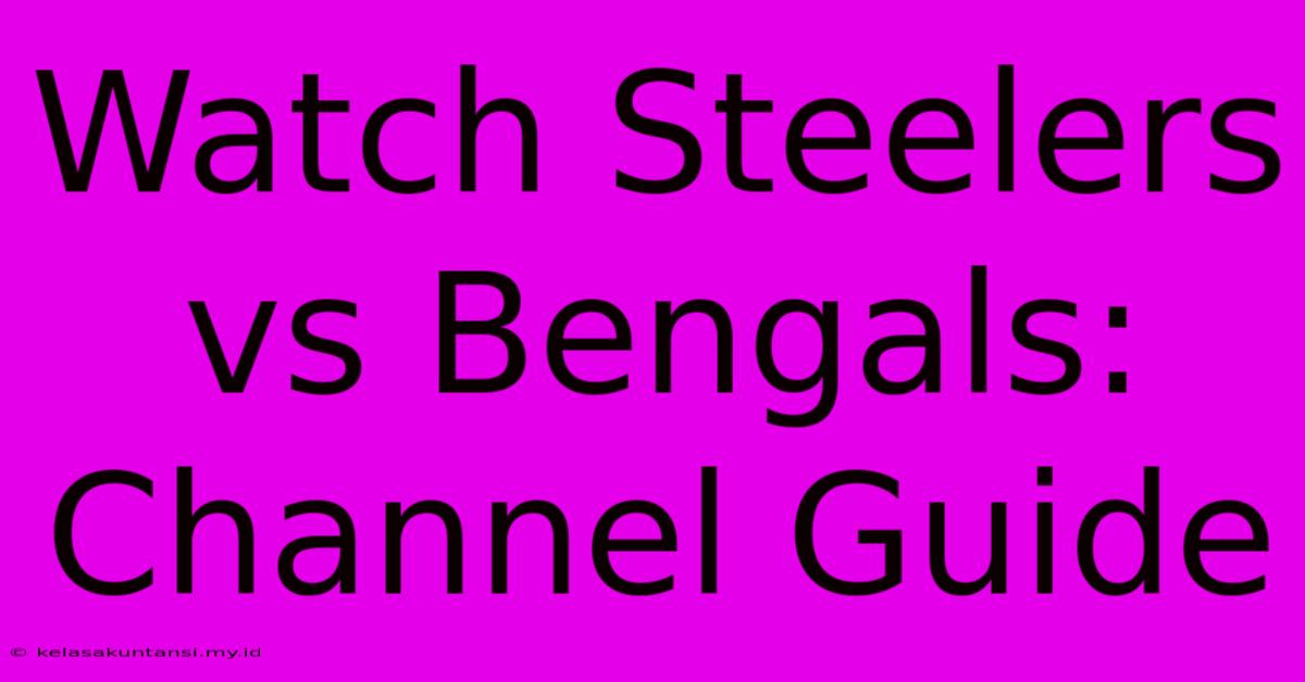 Watch Steelers Vs Bengals: Channel Guide