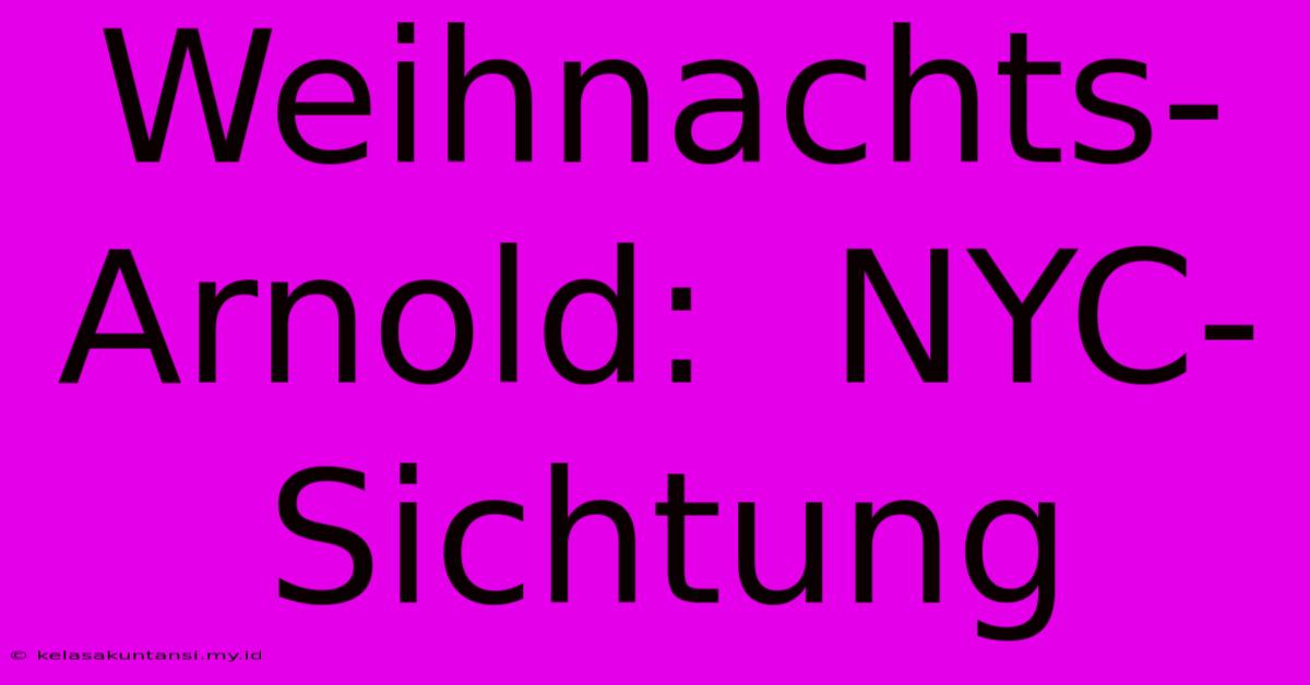 Weihnachts-Arnold:  NYC-Sichtung