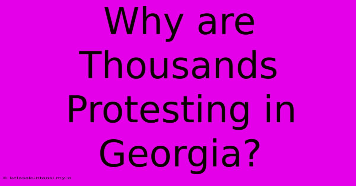 Why Are Thousands Protesting In Georgia?