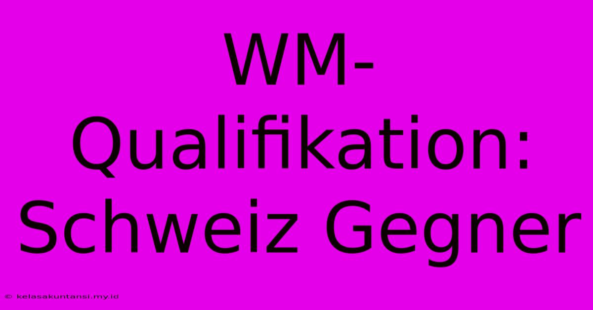 WM-Qualifikation: Schweiz Gegner