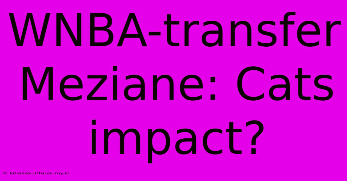 WNBA-transfer Meziane: Cats Impact? WNBA-transfer Meziane: Cats Impact?