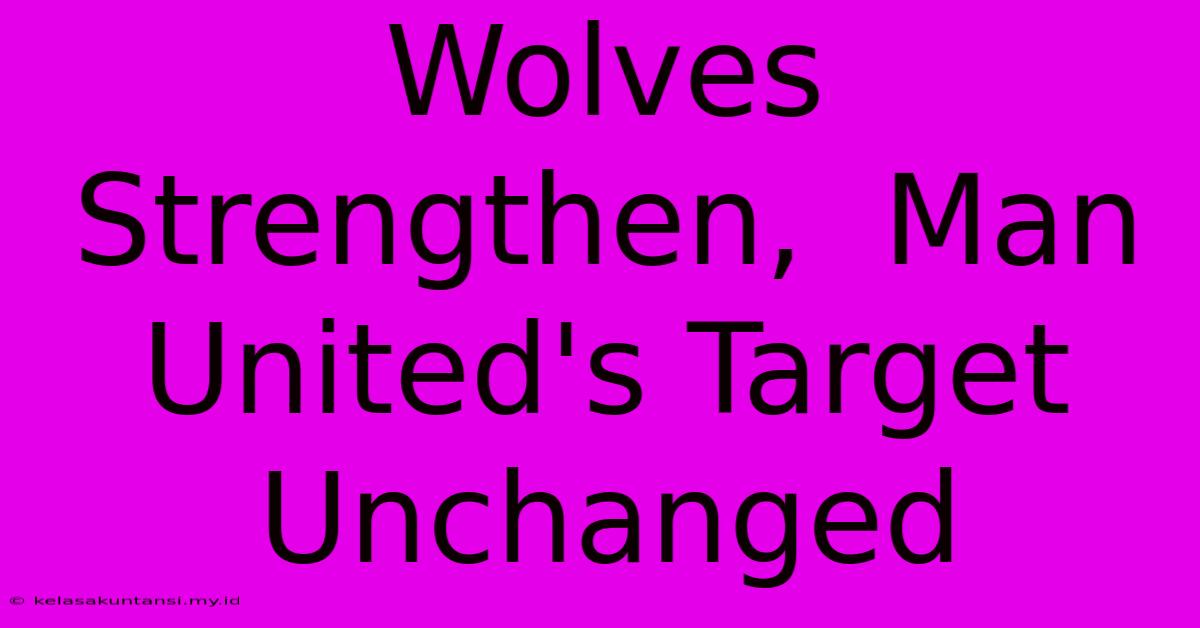 Wolves Strengthen,  Man United's Target Unchanged