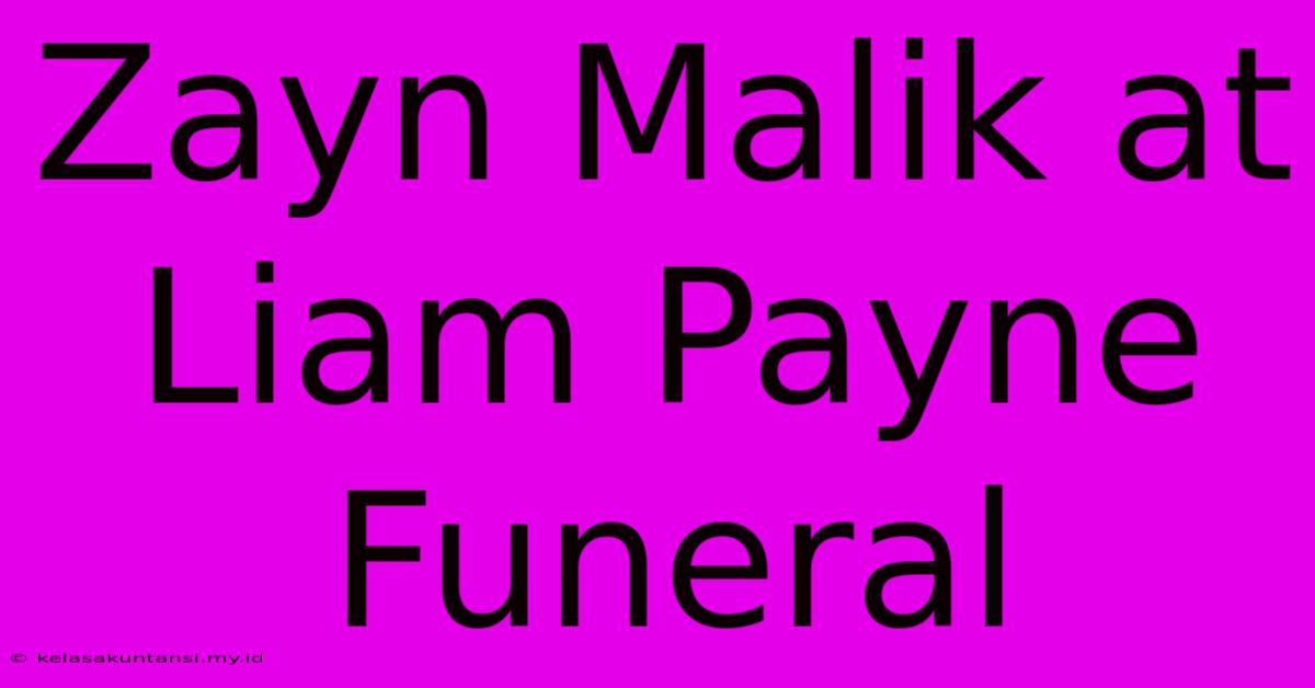 Zayn Malik At Liam Payne Funeral