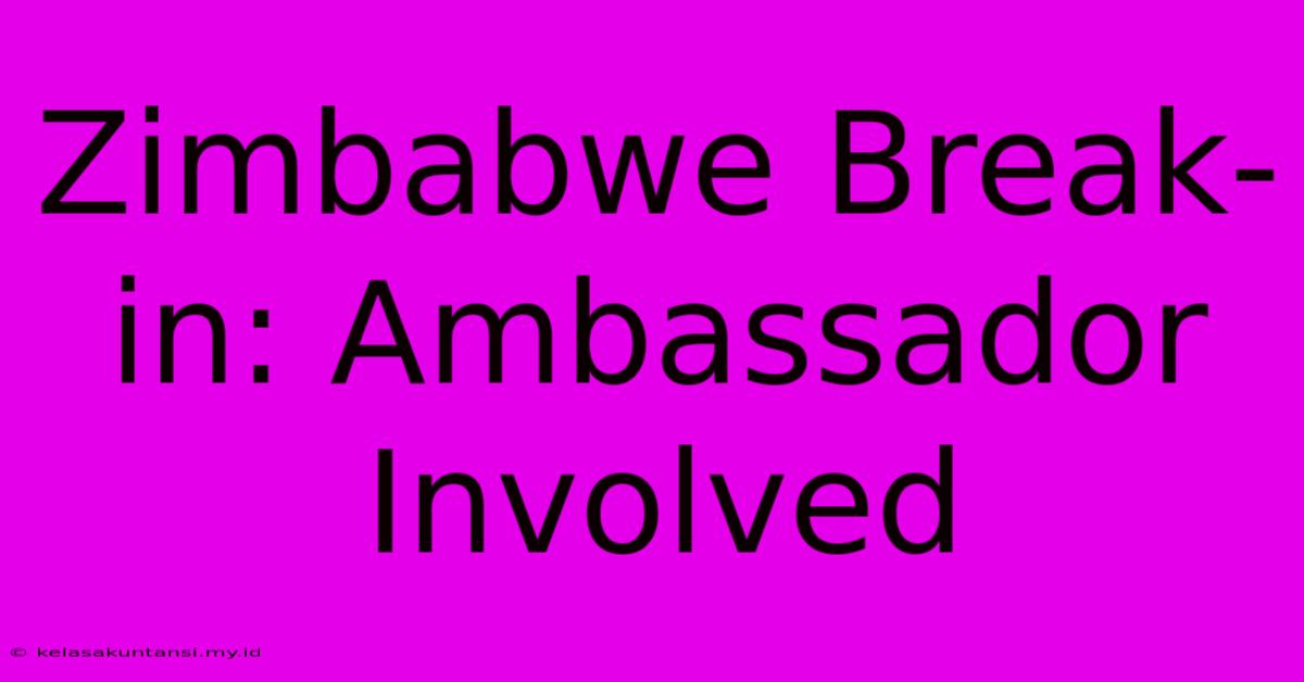 Zimbabwe Break-in: Ambassador Involved