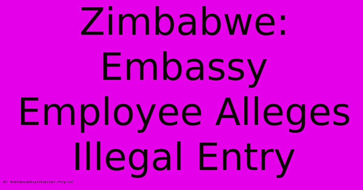 Zimbabwe: Embassy Employee Alleges Illegal Entry